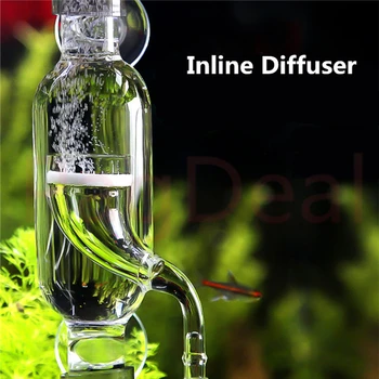 

Aquatics Inline Diffuser 12/16 16/22 Glass CO2 Atomizer Bubble Diffuser Reactor Injector for Planted Aquariums Fish Tanks