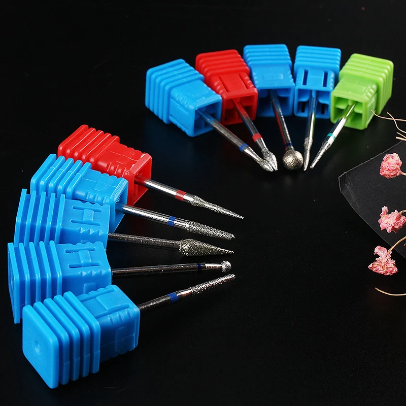 10 types Anticorrosive Diamond Nail Drill Milling Bits Cuticle Cutter for Manicure Nail Files Electric Mills Grinder Tool