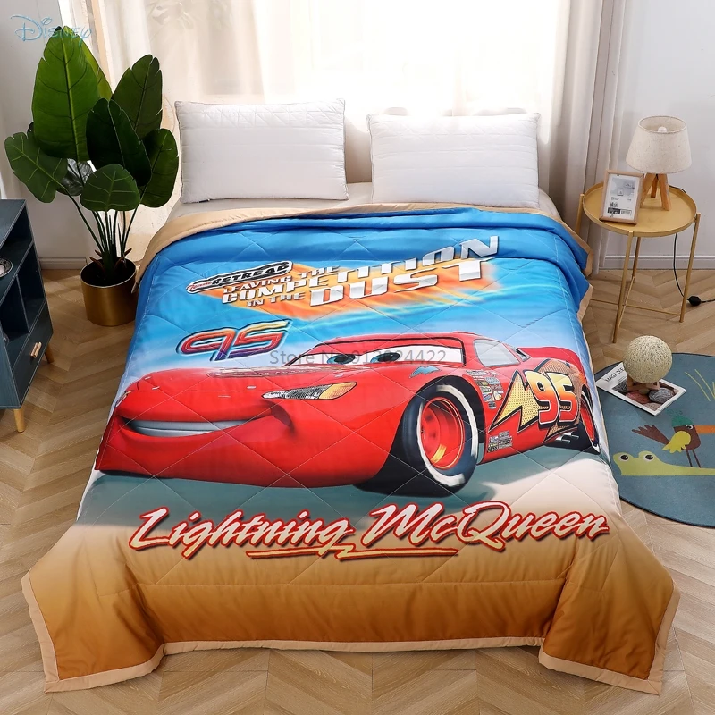 Disney Cars Lightning Summer Quilt Cartoon The Avengers Frozen Character Printed Thin Blanket Bedspread Coverlet Duvet