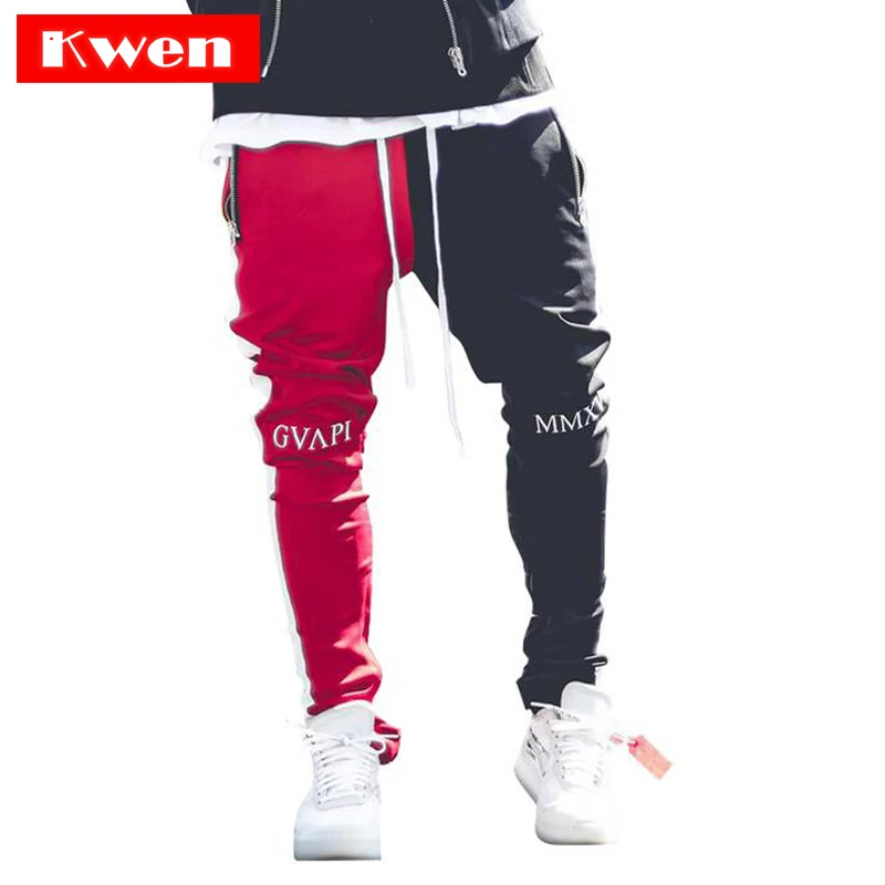 

July 2019 Hip hop pants Men Bodybuilding Gyms Pants Runners Clothing Sweatpants Pant Side Stripe Hip Pop Style Streetwear