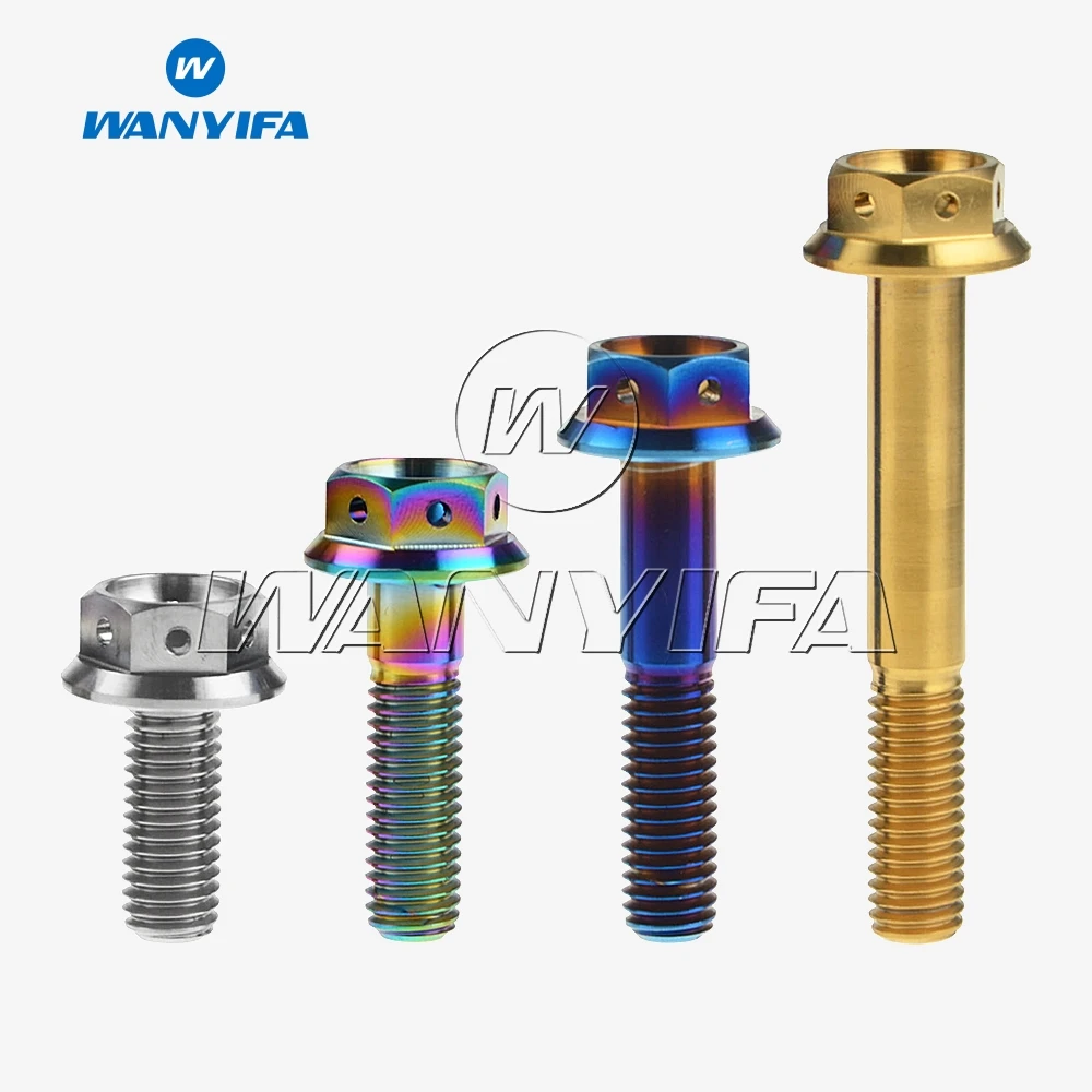 Титановые болты Wanyifa M8 20 25 30 35 40 45 55 мм винты с фланцевой головкой и шестигранным