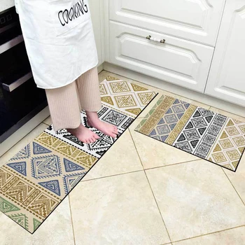 

Bohemian Style Non-Slip Floor Mat Kitchen Tapete For Living Room Bedroom Area Rugs Persian Geometric Home Decor Bathroom Carpet