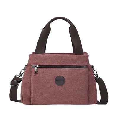 DIDABEAR Women handbag Canvas messenger bags shoulder bag hot sale canvas bags high quality women's travel high quality - Цвет: Красный
