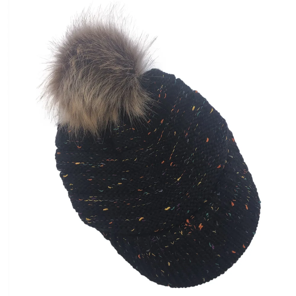 AliExpress, разноцветные шапки, шерстяная вязаная шапка, осенняя и зимняя модная Популярная Женская Толстая теплая Регулируемая шапка