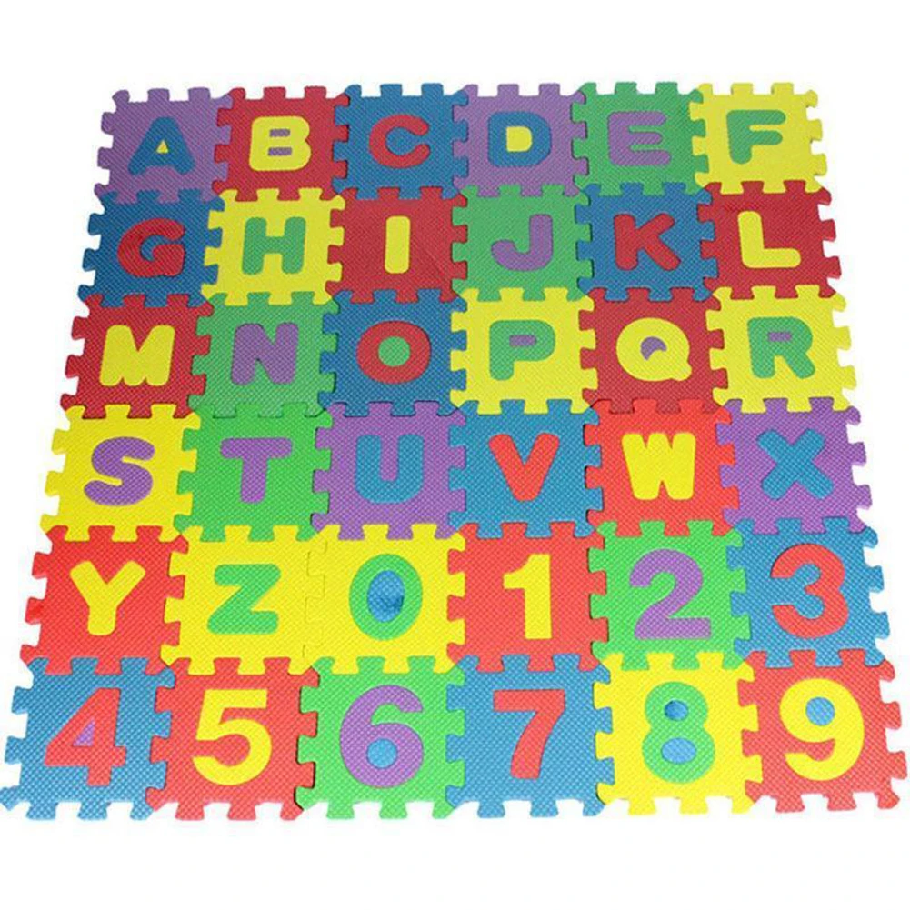 36Pcs Set Child Kids Novelty Alphabet Number EVA Foam Puzzle Learning Mats Toy Intelligence Developmental Toys 5