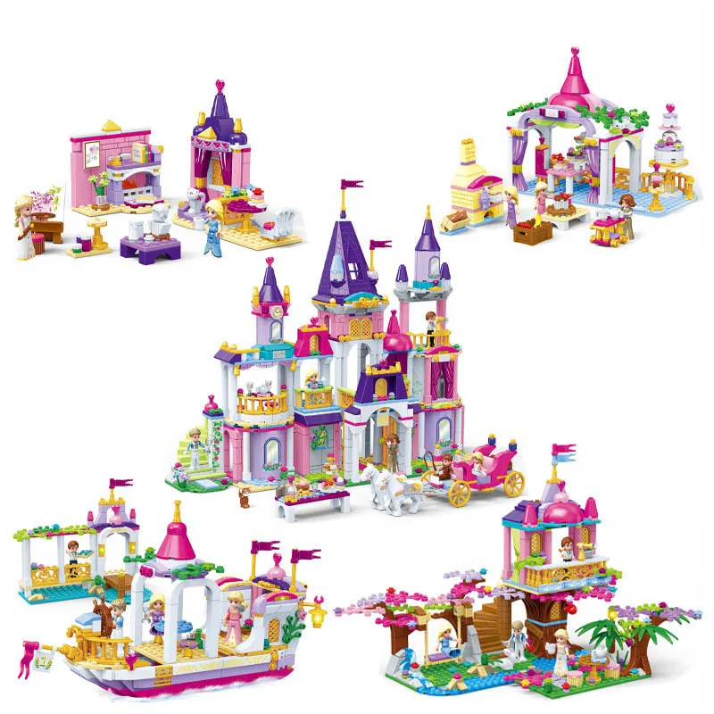 

Modern Girl Series Princess Alice Garden Castle Garden Building Blocks Figures Friends Bricks Kid Toys For Children Girl Gifts