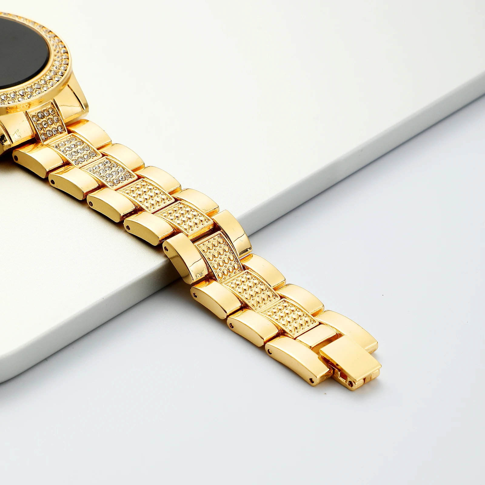 Trending Products 2021 New Fashion Stainless Steel Band Women Led Digital Watches Rhinestone Women's Wrist Watch Relogio Clock 6