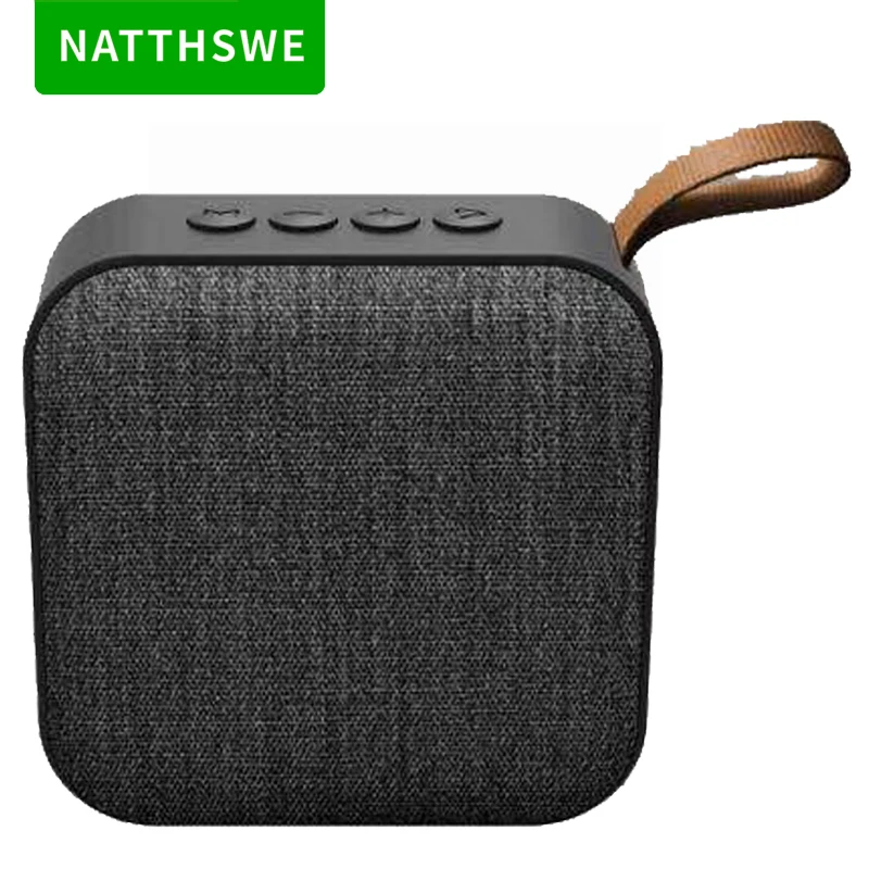 NATTHSWE T5 тканевый Bluetooth динамик с картой вставки мини портативный беспроводной аудио поддержка AUX, TF карта, USB и совместимое приложение