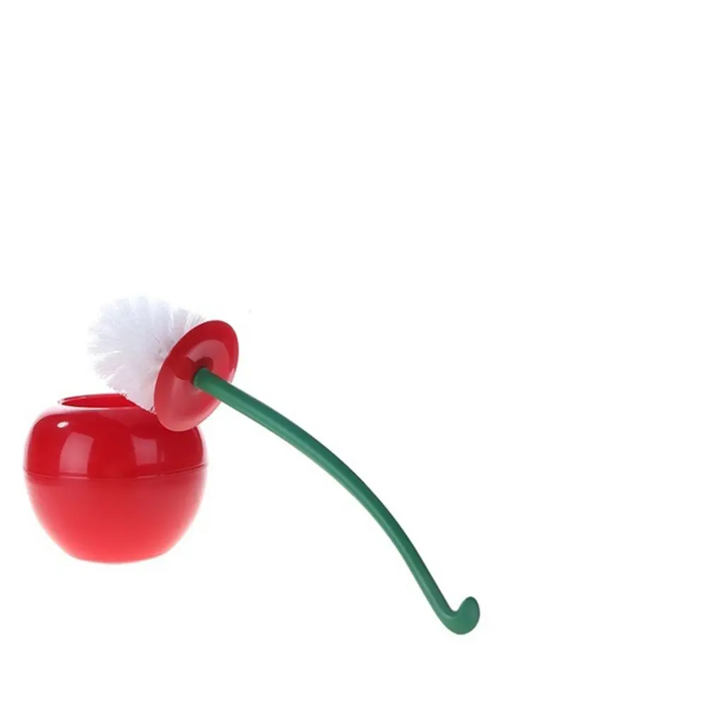 

Funny Cherry shape Toilet Bowl Brush Bathroom Cleaning Tool Holder With Base Toilet Brush Home Cleaner