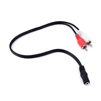 

2 Male RCA Plug Y Adapter Audio Cables 3.5mm Stereo Female Mini Jack To 2 Male RCA Mini Plug Y Optical Adapter Audio 1/8 Cable