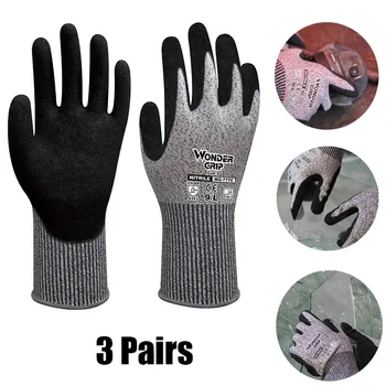 

3 Pairs Anti-cut Gloves Working Safety Glove Cut Proof Cut Heat Stab Resistant Fire Durable Hand Gloves Work Gloves