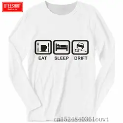 Мужские футболки с длинным рукавом с принтом «Eat Sleep Drift Car Racer Driver» Футболки унисекс Harajuku футболки футболка с длинным рукавом для мужчин