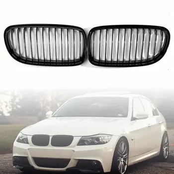 

For BMW 3 Series E90 E91 2009 2010 2011 Replacement Car ABS Gloss Black Baking Varnish Hood Kidney Grille Grill