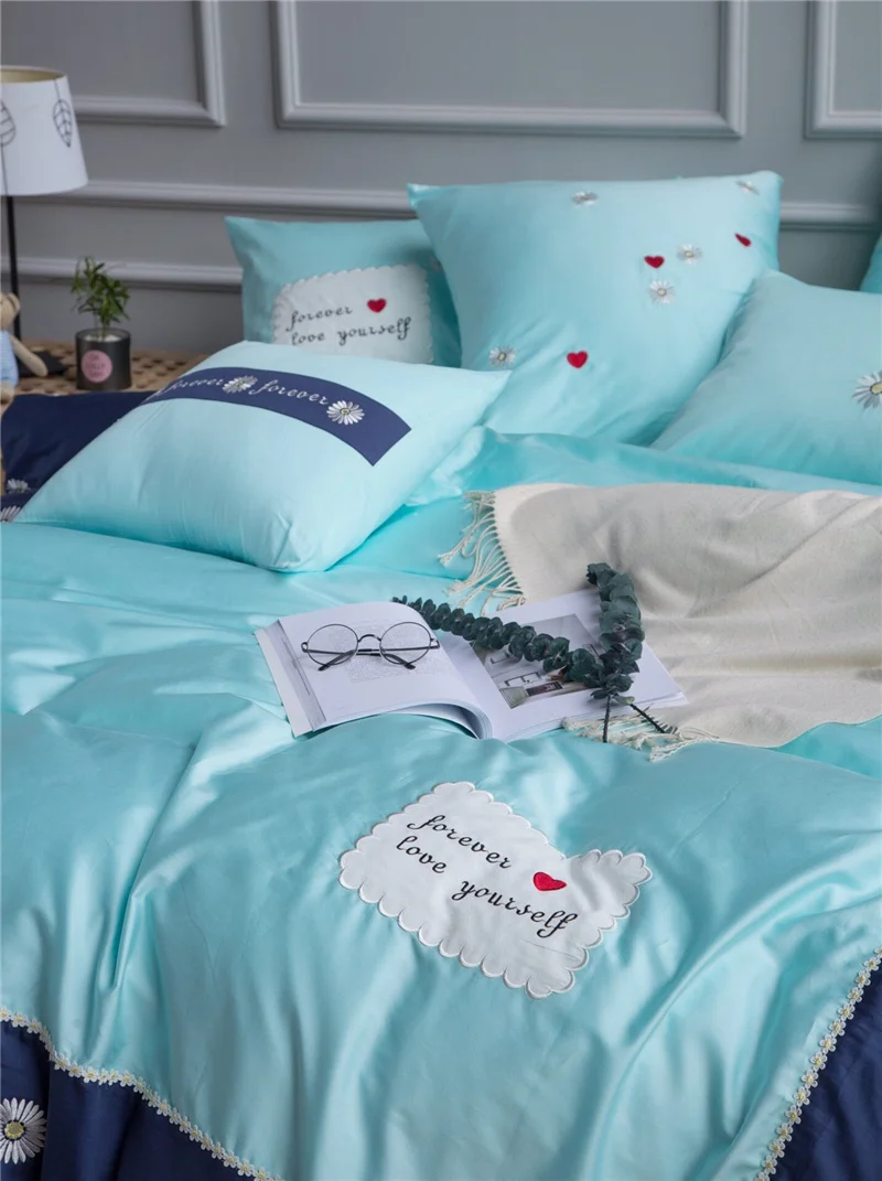 Waliicorners Luxury Egypt Cotton Bedding Set Black Lace Duvet Cover Bed Sheet Pillowcases Queen King size limited quantity 73 1571984576_548083758_7