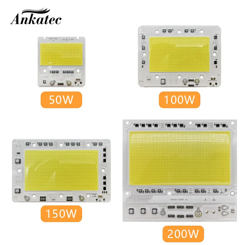 Светодиодный прожектор чип COB 50 Вт 100 150 200 AC110V AC220V светильник модуль бесплатная