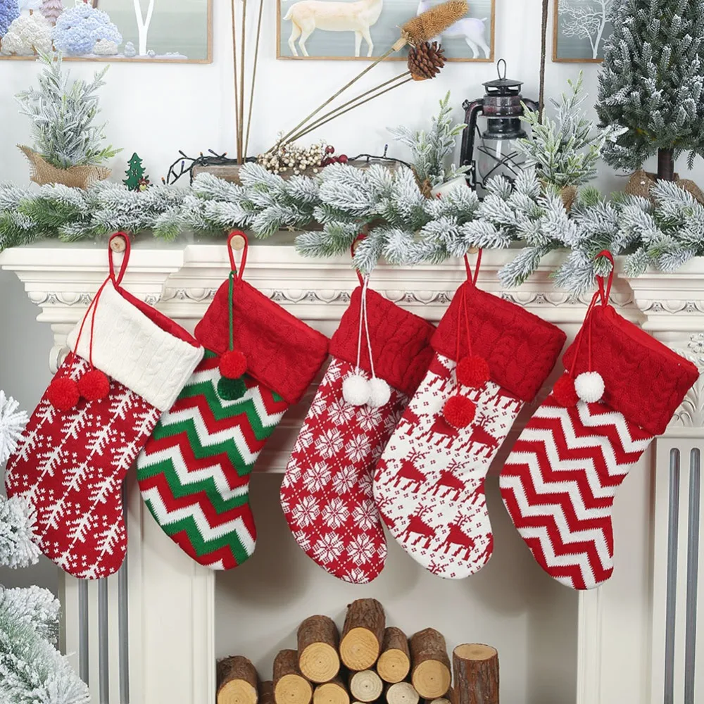 Рождественские чулки, носки со снеговиком Санты, детские подарочные сумки, рождественские украшения на елку, новогодний декор