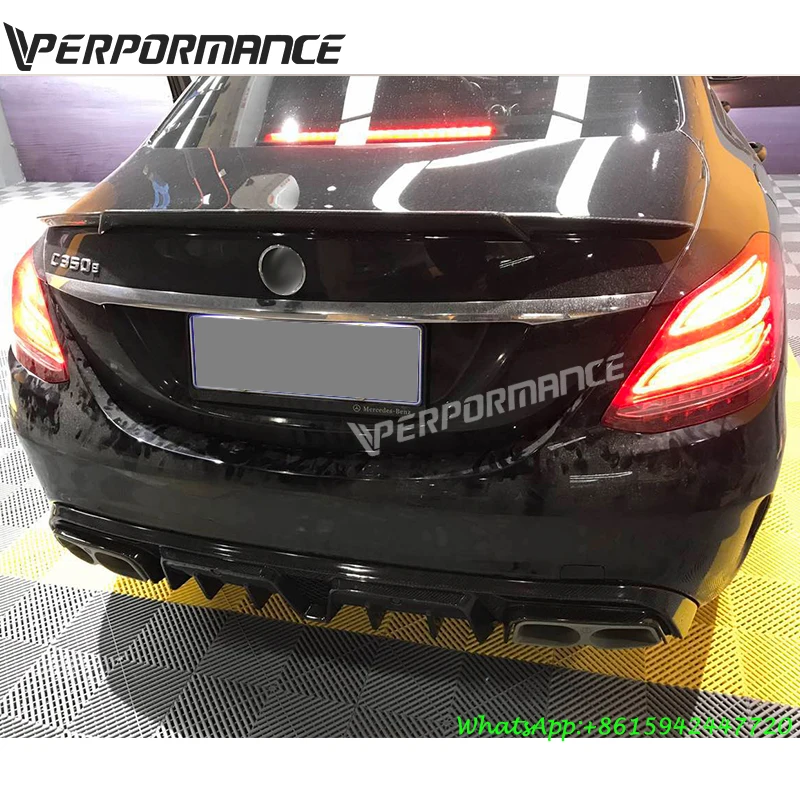 Задний карбоновый диффузор W205 C63 C200 C300 задний спойлер B для 2014 ~ 2016 года|c-class| |