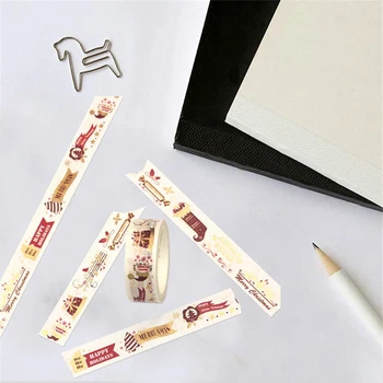 

12 Pcs Decorative Duct Tape Holiday Christmas Washi Tape Craft Decorative Kits 15mmx5M