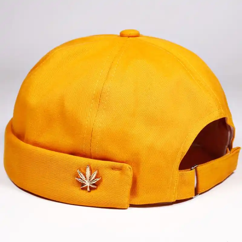 a soft round rimless cap