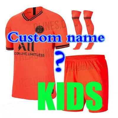 Коллекция года, Детский комплект, рубашка Camisa PSG, Джерси,, для отдыха, лучшее качество, Детская Повседневная футболка MBAPPE DIALLO CAVANI Home Out Third - Цвет: kids kit3