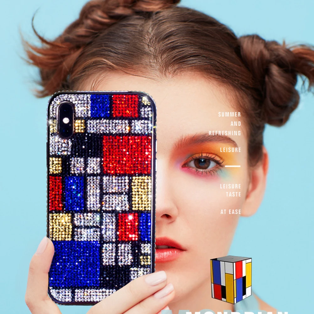 YUETUO glitter diamond phone etui,coque,cover,case for samsung galaxy s8 s9 s10 plus A10 A20 A30 A50 A70 note 8 9 10 pro a7