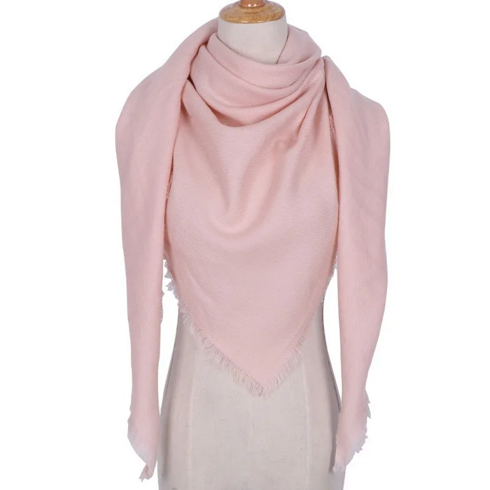Простые повседневные полосатые женские шарфы теплые кашемировые шарфы осень-зима шали и палантин хиджаб шарф женские банданы