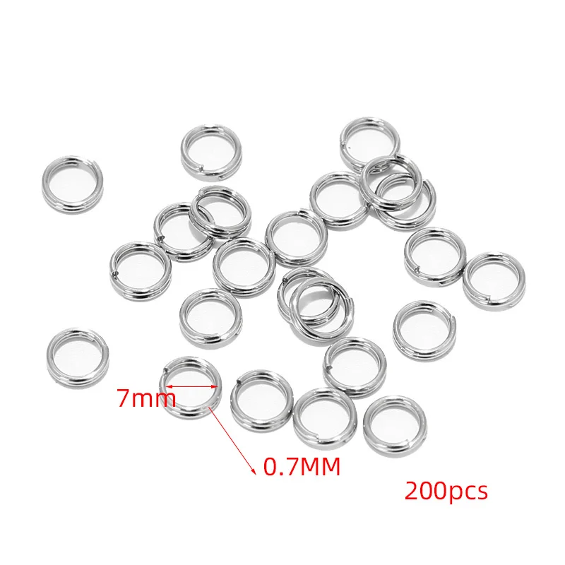 7mm Silver Plated Split Rings - Jewellery Findings & Craft Beading Connectors (ML)-476233