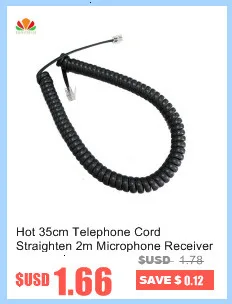 Description Picture 5 of item50cm Long Telephone Cord Straighten 3m Microphone Receiver Line RJ22 4P4C Connector Copper Wire Phone Volume Curve Handset Cable