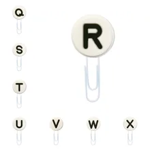 8 шт. закладки с алфавитом, черные заглавные буквы, закладки для книг, скрепки для школы, учителя, офиса, держатель для страниц, Детский Рождественский подарок