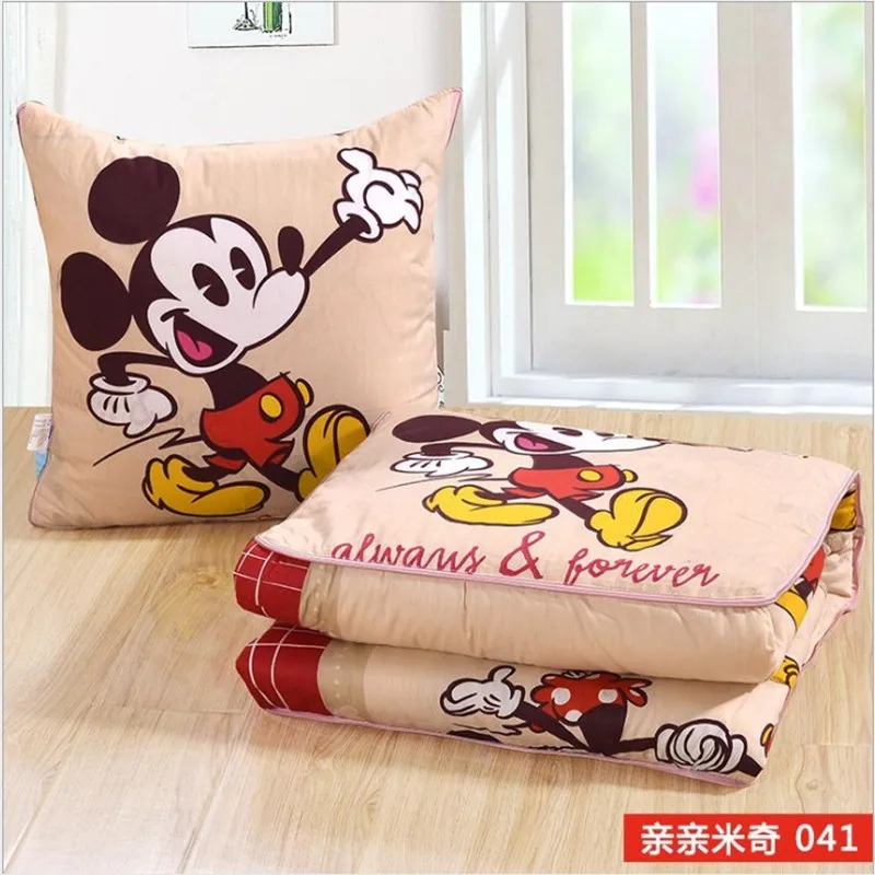 

Disney New multifunctional Dual-use custom Pillow quilt Cushions Garden Cotton Water Washing Cotton Pillow Quilts For Car Sofa