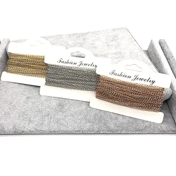 

5 Meters Gold Silver Stainless Steel Link Chains Necklace with Lobster Clasp for DIY Jewelry Making Findings Handmade Craft