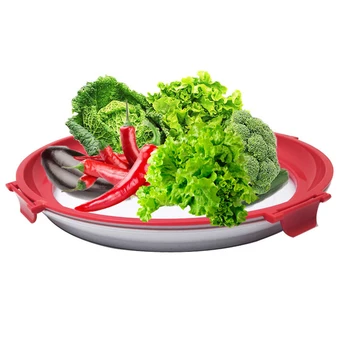 

Sealed Meat Refrigerator Fish Fruit Food Preservation Tray Storage Container Vegetables Keep Fresh Stackable Kitchen Supplies