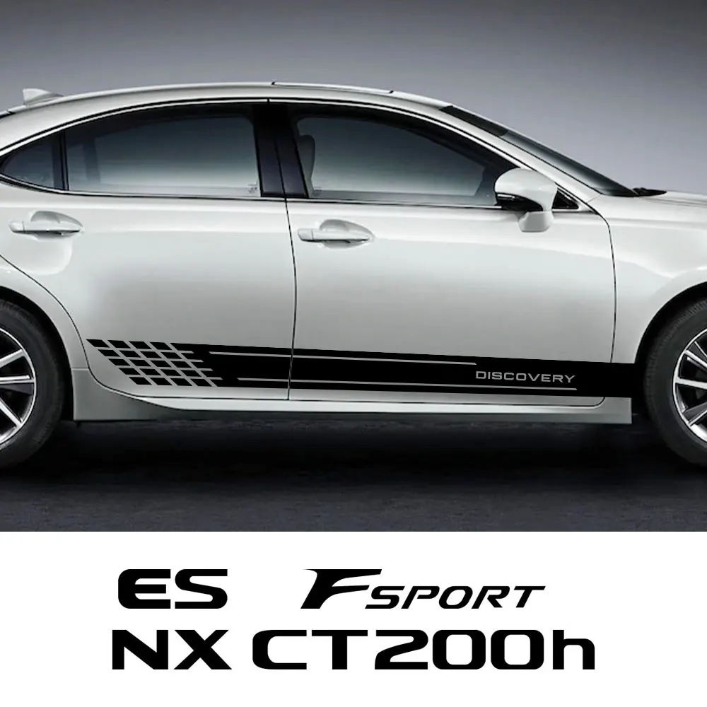 Pegatinas laterales para puerta de coche, calcomanías de película de vinilo para Lexus CT200H ES FSPORT GS GX 400 IS LS LX NX RX 300 330 UX, 2 uds.