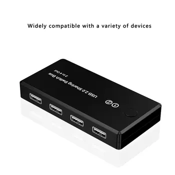 

USB KVM Switch USB 3.0 2.0 Switcher for Keyboard Mouse Printer Monitor 2 PCs Sharing 4 Devices USB Switch