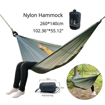 

Portable Nylon Parachute Hammock Camping Survival Garden Hunting Leisure Hamac Travel Double Person Hamak Free shipping