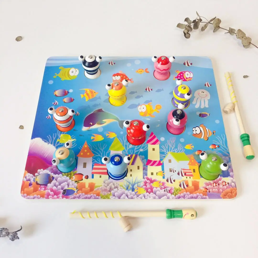 

Fishing Frog 3D Fishing Frog Game Early Childhood Children Magnetic Infant Child Baby Toy Educational