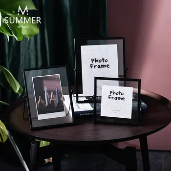 

Photo Frames Wrought Iron Graduation Photos Frame Home Desktop Table Decoration Simple INS Style Single-frame