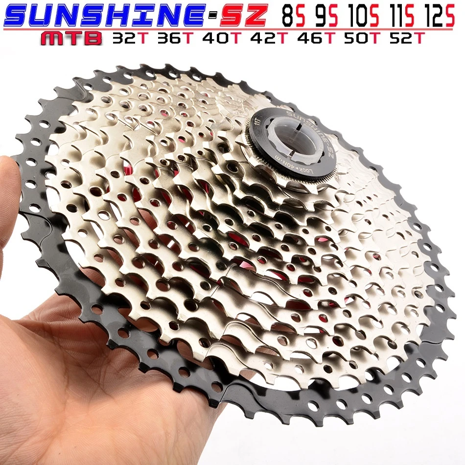 Shimano Cassette 9, 10, 11, 12 velocidades, 32/36/40/42/46/50/52T, Piñón ancho para de montaña MTB|Piñón de bicicleta| - AliExpress