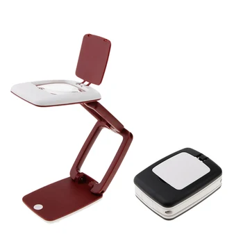 

LED Lighted Folding Mini Size Magnifier Lamp Hands Free 3X Magnification Hobby Observation Science Reading Loupe