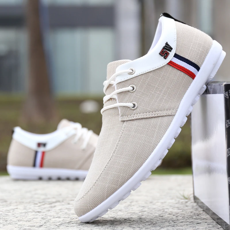New Canvas England Men's Sneakers Breathable Recreational Lace up Casual Shoes 
