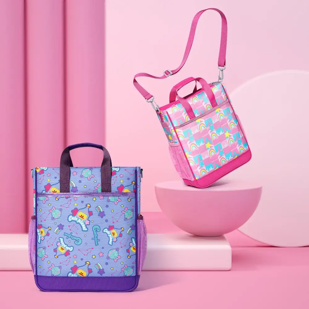 

Uek Students Portable Tutorial Bag Stationery Tote File Bag Book Handbag Travel School Package For Girls Oxford Cloth Waterproof