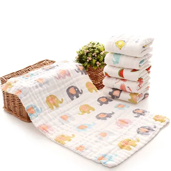 

25*45cm 100% Gauze Cotton Baby Handkerchief Square Towel Muslin Cotton Infant Face Towel Wipe Cloth Appease Towel 2020