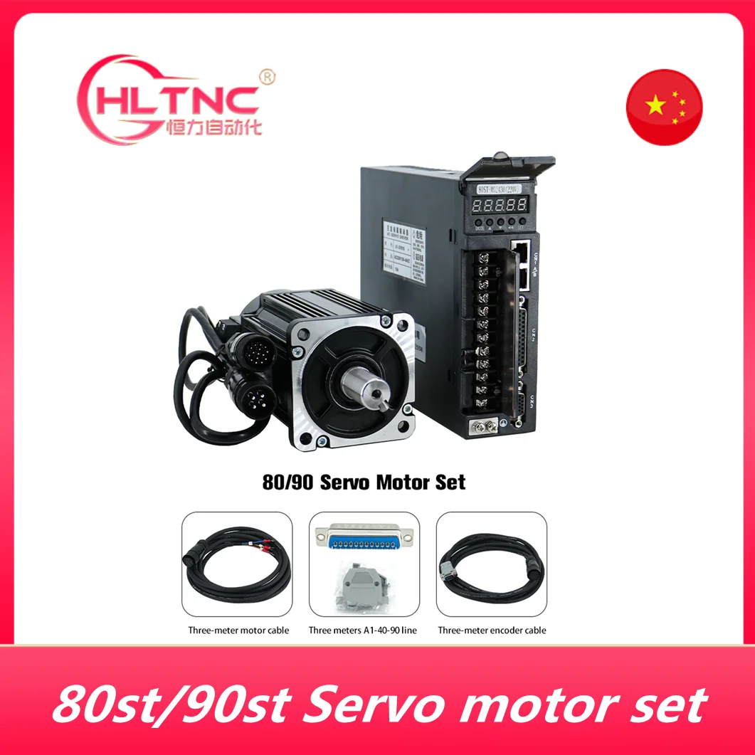 Высокое качество 80ST-M02430/90ST-M02430 AC Серводвигатель 750 Вт + Драйвер A1-SVD15 15A с кабелем 3M