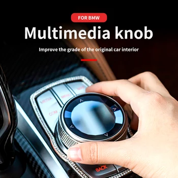 

Multimedia Button Cover Trim Sticker For BMW F10 F11 F30 F32 F34 F02 Car Interior Button Case NBT Controller Button Knob Frame