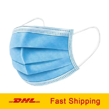 

3-layer Protective Disposable Face Mask Anti-bacterial Mouth Cover Anti Dust Face Mask Elastic Ear Loop Dust Filter Safety Mask