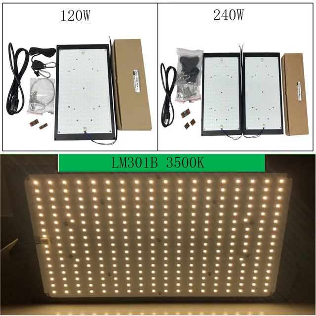 

(Meanwell HLG Driver) 120W 240W Quantum Board Led Grow Light Full Spectrum Samsung LM301B 3000K 3500K 4000K 660nm dropshipping