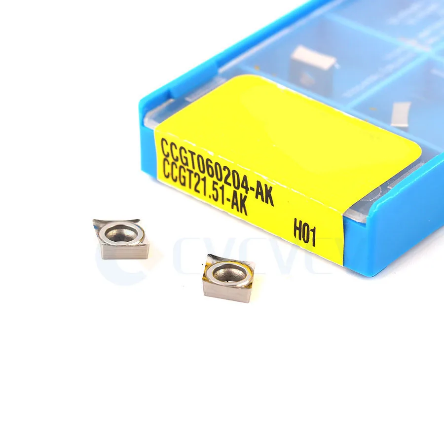 CCGT060202 CCGT060204 CCGT060208 AK H01 Высококачественная фрезерная вставка CNC токарный Карбид Алюминиевый Токарный