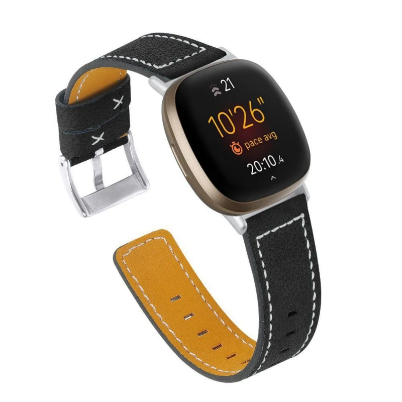 

Replacement PU Leather Wrist Sport Strap Belt Watch Band for -Fitbit Versa 3 Sense Bracelet Watch Accessory