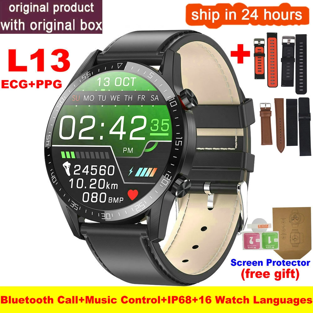 L7 Update L13 Smart Horloge Mannen Telefoon Bluetooth Call Ecg Ppg Hartslag  Meten Smartwatch Waterdichte IP68 Vrouwen Android Ios|Smart Watches| -  AliExpress