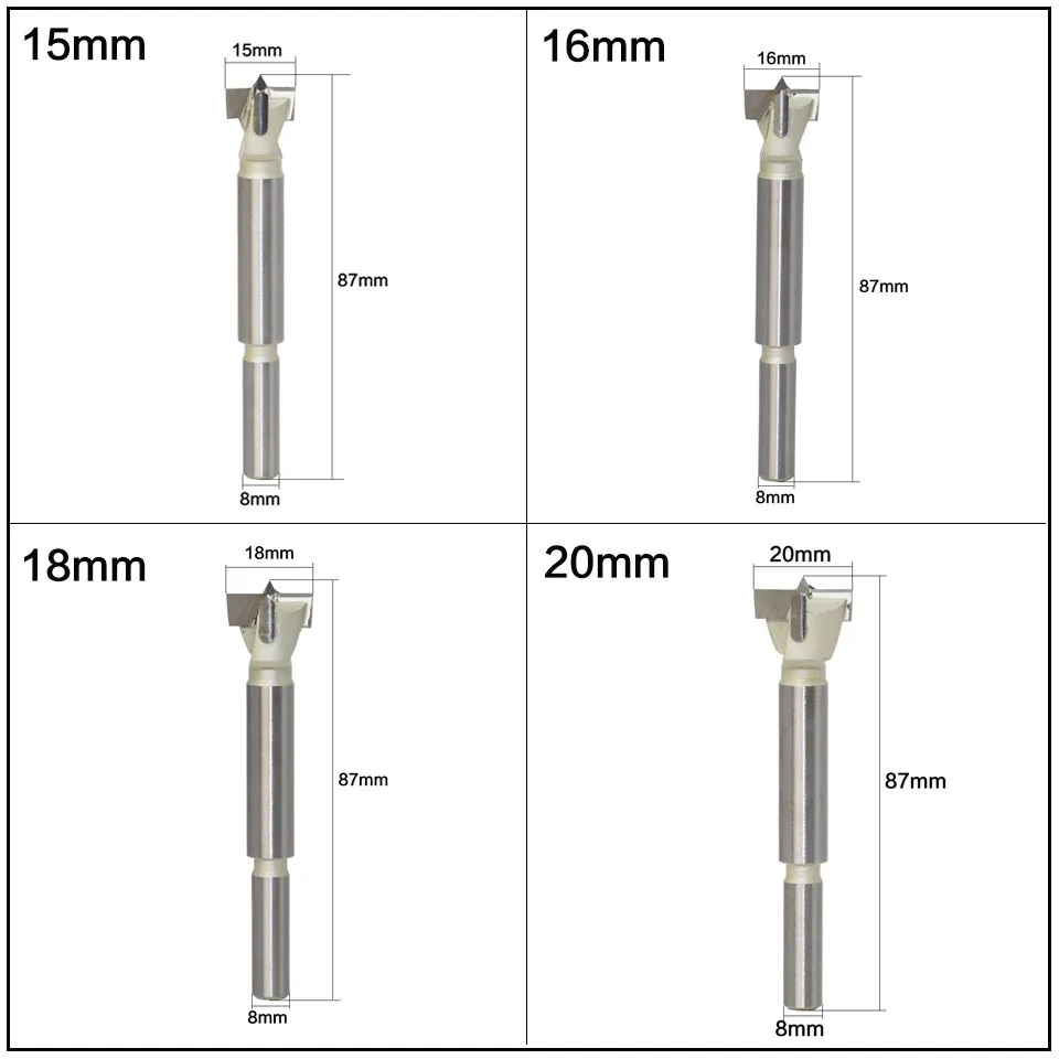 15 мм-60 мм Форстнер наконечники Деревообрабатывающие инструменты отверстие пилы резак шарнир сверла Круглый хвостовик вольфрам карбид резак